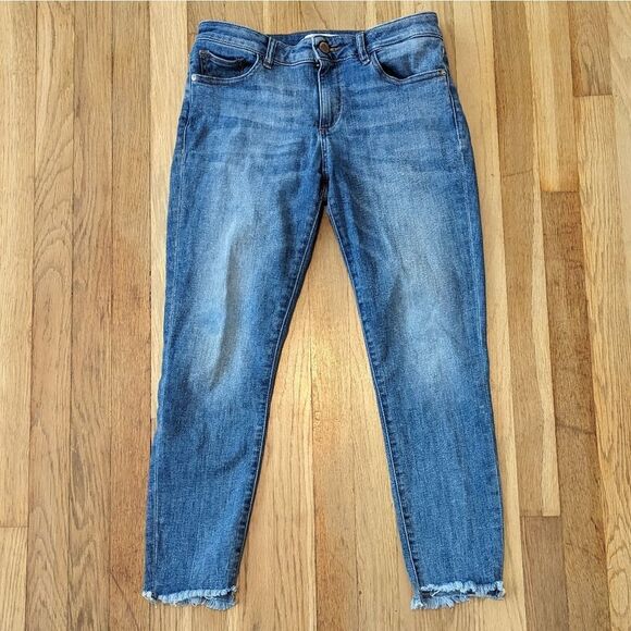 DL1961 Florence Instasculpt Cropped Cavalier Medium Wash jeans denim jeggings - Picture 2 of 7